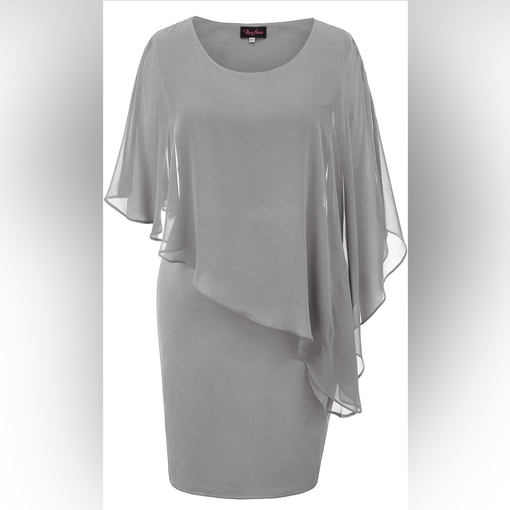 Women's Plus Size Sleeveless Cape dress